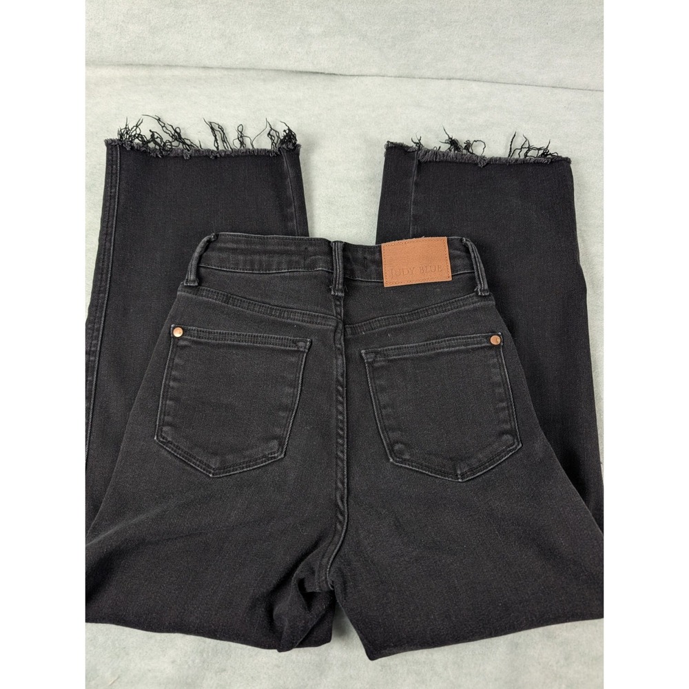 Judy Blue Jeans Black  Women's 0/24 High Rise  Raw Hem Stretch
